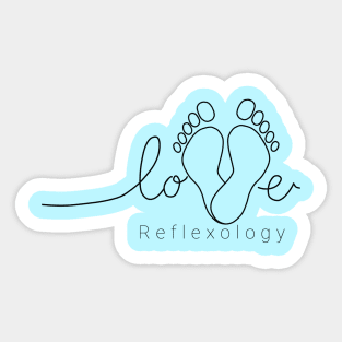 Love Reflexology (black design) Sticker